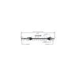 Cardan Avant Droit Dodge Remplace CH-8083  /  CH-8081